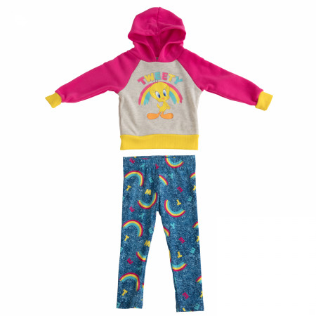 Looney Tunes Tweety Bird Rainbow Infant 2-Piece Fleece Jacket Set